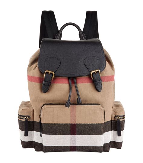 burberry backpack red|Burberry small canvas check backpack.